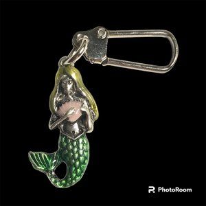 Mermaid Zipper Pull Purse Charm Keychain Backpack Colorful Metal Island Beach